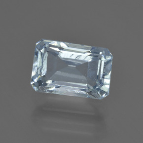 Aigue-marine bleue naturelle taille émeraude, 2,47 ct, VS-SI