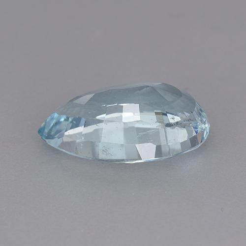 Aigue-marine bleue naturelle en forme de poire, 3,62 ct, SI