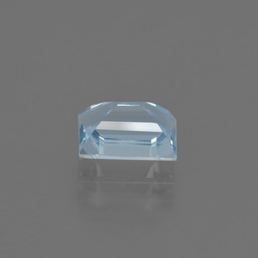 Aigue-marine bleue naturelle baguette, 1,34 ct, VVS