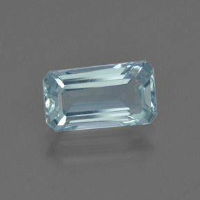 Bleu vert Bleu ciel naturelle Taille émeraude, 1.66 ct, VS
