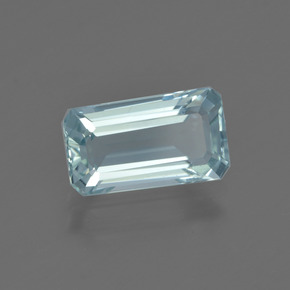 Bleu vert Bleu ciel naturelle Taille émeraude, 1.66 ct, VS
