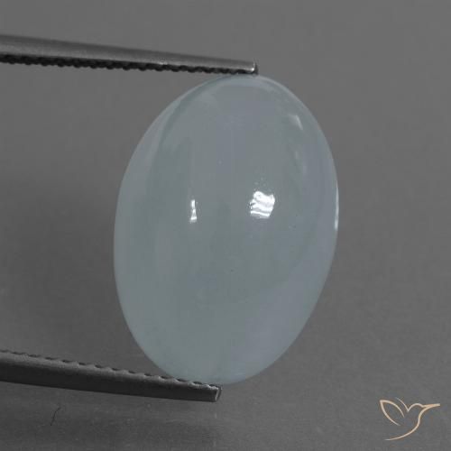 Aigue-marine bleue naturelle coupe ovale, 9,63 ct, translucide
