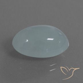 Aigue-marine bleue naturelle coupe ovale, 9,63 ct, translucide