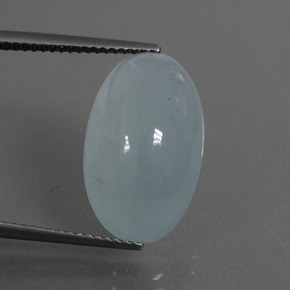 Aigue-marine bleue naturelle coupe ovale, 9,92 ct, translucide