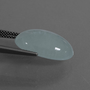 Aigue-marine bleue naturelle coupe ovale, 9,92 ct, translucide
