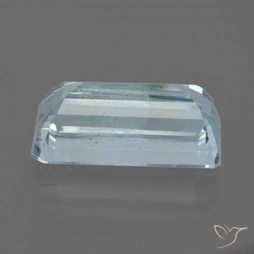 Bleu vert Bleu clair naturelle Octogone / coupe Émeraude, 7.65 ct, VS