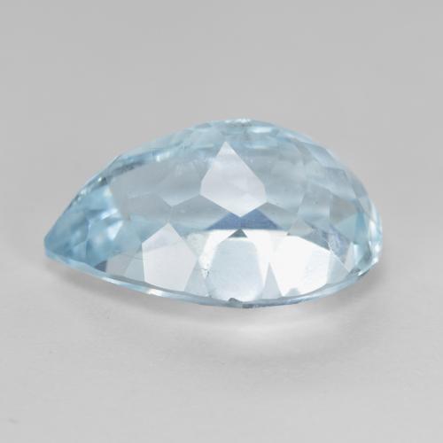 Aigue-marine bleue naturelle en forme de poire, 4,84 ct, VS-SI