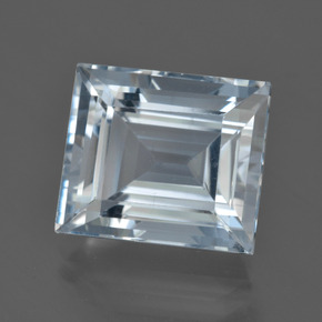 Aigue-marine bleue naturelle baguette, 9,72 ct, VVS-VS