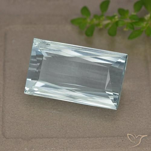 Bleu vert Bleu clair naturelle Baquette, 11.89 ct, VVS