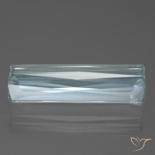 Bleu vert Bleu aquatique léger naturelle Octogone / coupe Émeraude, 13.90 ct, VVS