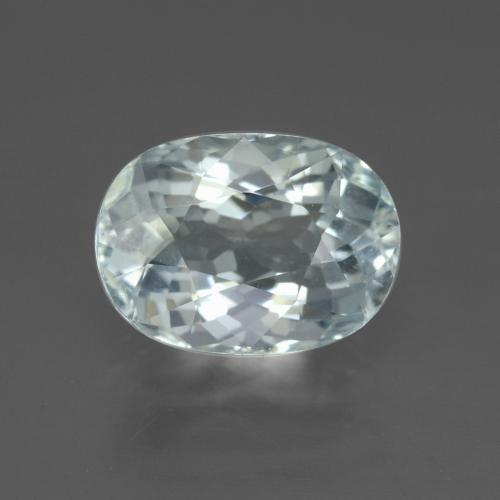 Aigue-marine bleue naturelle coupe ovale, 3,10 ct, VVS