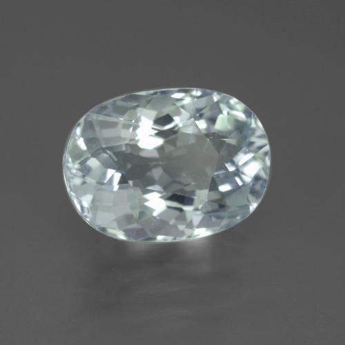 Aigue-marine bleue naturelle coupe ovale, 3,10 ct, VVS