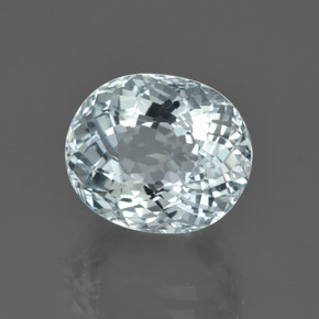 Bleu vert Bleu clair naturelle Coupe ovale, 5.27 ct, VVS