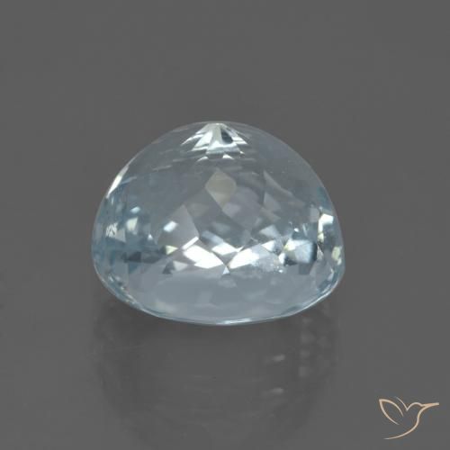 Bleu vert Bleu verdâtre léger naturelle ovale, 5.42 ct, VS
