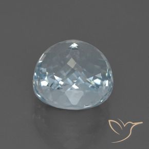 Bleu vert Bleu aquatique léger naturelle ovale, 5.18 ct, VVS