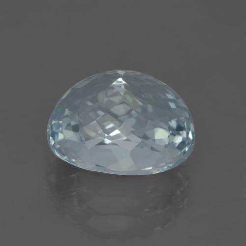 Bleu vert Bleu aquatique léger naturelle ovale, 5.14 ct, VVS