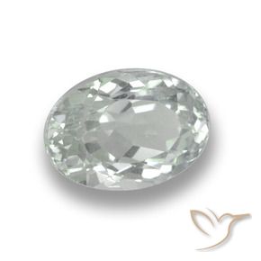 Bleu vert Blanc verdâtre très clair naturelle Coupe ovale, 2.13 ct, VS