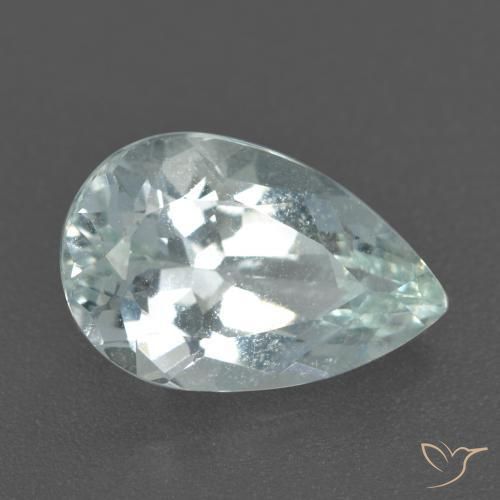 Bleu vert Bleu-vert léger naturelle En forme de poire, 2.36 ct, VS