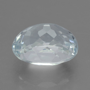 Aigue-marine blanc naturelle coupe ovale, 2,88 ct, VVS-VS