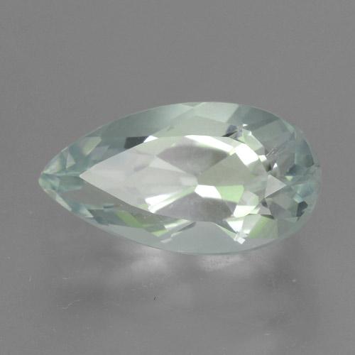 Aigue-marine blanc naturelle en forme de poire, 2,75 ct, VVS