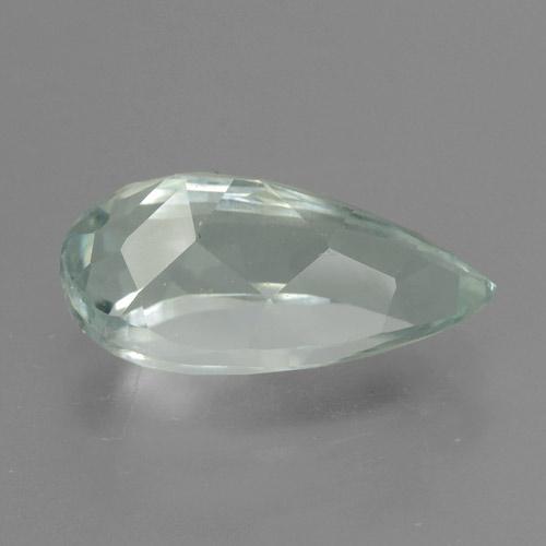 Aigue-marine blanc naturelle en forme de poire, 2,75 ct, VVS
