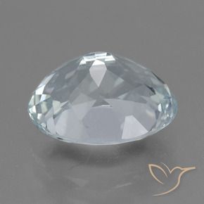 Aigue-marine blanc naturelle coupe ovale, 2,53 ct, VVS-VS