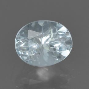 Aigue-marine blanc naturelle coupe ovale, 0,90 ct, VS