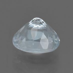 Aigue-marine blanc naturelle coupe ovale, 0,90 ct, VS