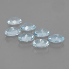 Achetez naturel 3,28ct bleu clair aigue-marine gems, coupe ovale, en provenance inde chez gemselect. en stock, livraison internationale!