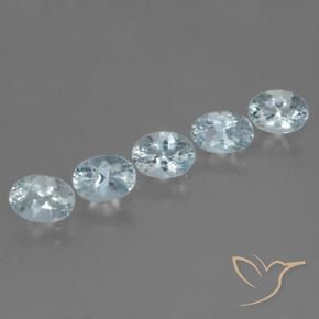 Achetez naturel 3.14ct Bleu clair Bleu vert gems, Coupe ovale, En provenance Inde chez GemSelect. En stock, livraison internationale!