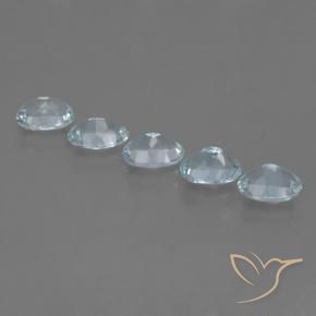 Achetez naturel 3.14ct Bleu clair Bleu vert gems, Coupe ovale, En provenance Inde chez GemSelect. En stock, livraison internationale!