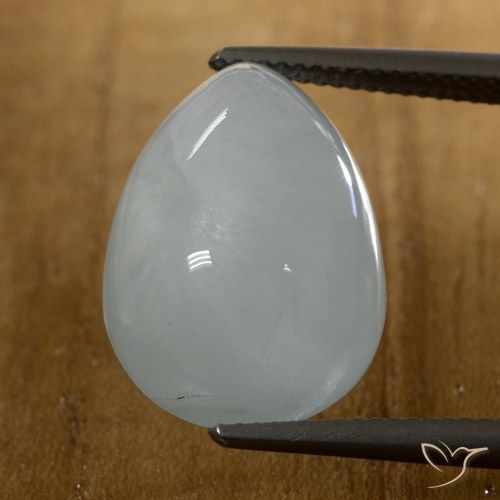15.88ct Naturel Blanc bleuâtre Bleu vert, En forme de poire, Translucide