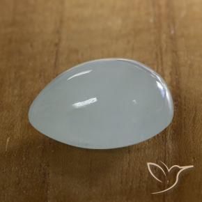 Bleu vert Blanc bleuâtre naturelle En forme de poire, 15.88 ct, Translucide