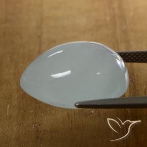 Bleu vert Blanc bleuâtre naturelle En forme de poire, 15.88 ct, Translucide