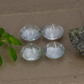 Achetez naturel 3,12ct blanc aigue-marine gems, coupe roude, en provenance inde chez gemselect. en stock, livraison internationale!