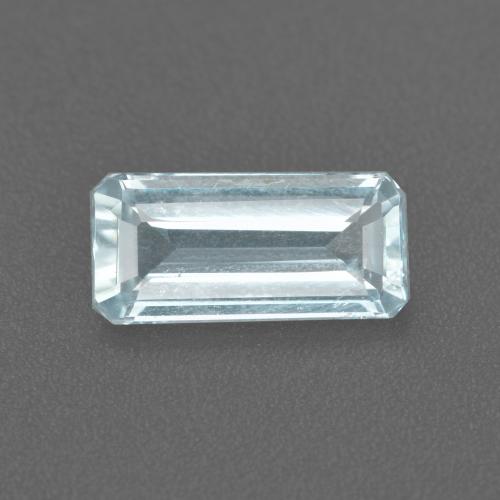 Aigue-marine bleue naturelle taille émeraude, 1,11 ct, VS-SI