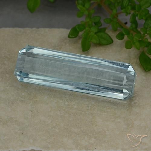 Bleu vert Bleu aquatique léger naturelle Octogone / coupe Émeraude, 23.57 ct, VVS