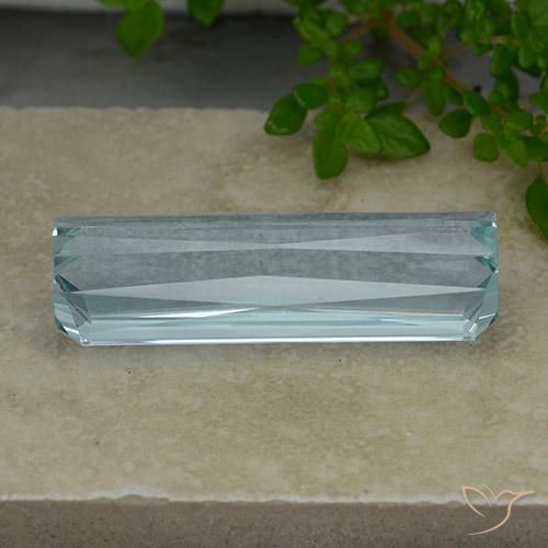 Bleu vert Bleu aquatique léger naturelle Octogone / coupe Émeraude, 23.57 ct, VVS