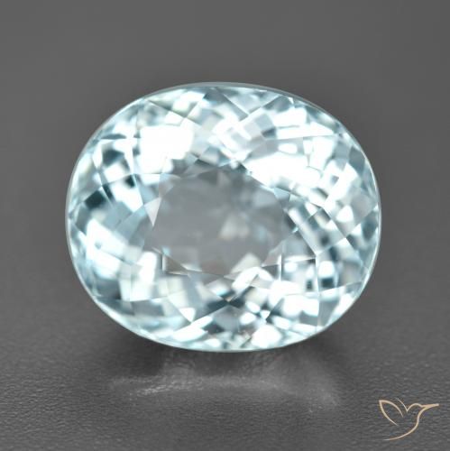 6.52ct Naturel Bleu clair Bleu vert, ovale, VVS