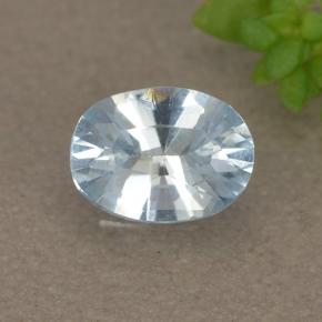 Aigue-marine bleue naturelle coupe ovale, 0,38 ct, VS-SI
