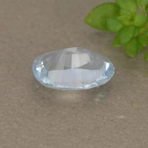 Aigue-marine bleue naturelle coupe ovale, 0,38 ct, VS-SI