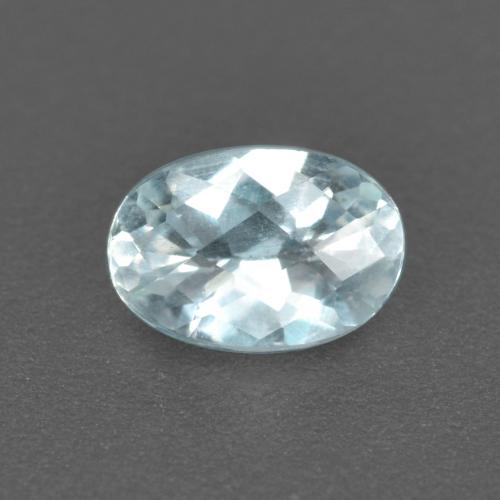 Aigue-marine bleue naturelle coupe ovale, 0,43 ct, VS