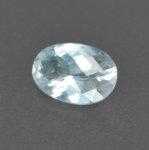 Aigue-marine bleue naturelle coupe ovale, 0,43 ct, VS