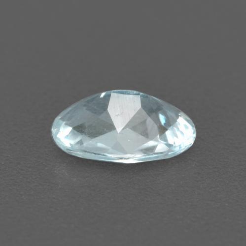 Aigue-marine bleue naturelle coupe ovale, 0,43 ct, VS