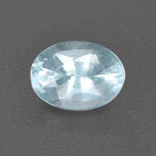 Bleu vert Bleu clair naturelle Coupe ovale, 0.48 ct, VS