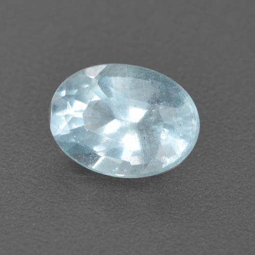 Bleu vert Bleu clair naturelle Coupe ovale, 0.48 ct, VS