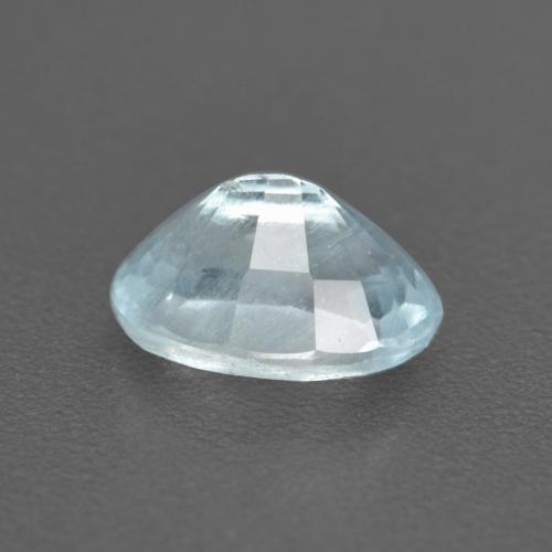 Bleu vert Bleu clair naturelle Coupe ovale, 0.48 ct, VS