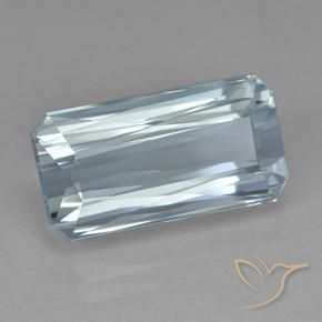 Bleu vert Bleu clair naturelle Octogone / coupe Émeraude, 10.05 ct, VVS