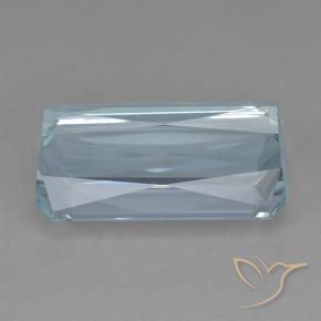 Bleu vert Bleu clair naturelle Octogone / coupe Émeraude, 10.05 ct, VVS