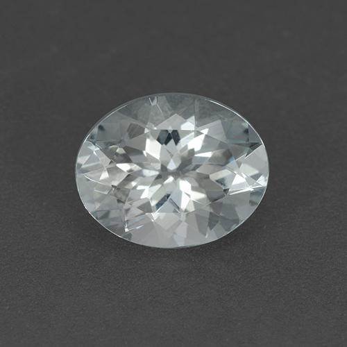 Aigue-marine blanc naturelle coupe ovale, 2,06 ct, VVS